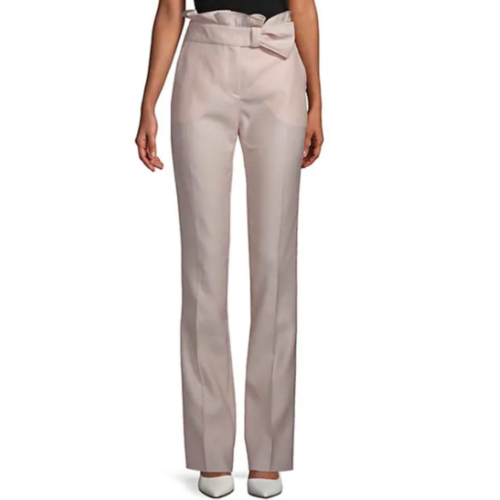 VALENTINO Paperbag/Sash Waist Pants BLACK, 4, NWT